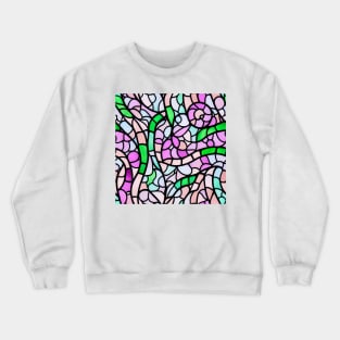 Pastel Garden - Stained Glass Design Art Crewneck Sweatshirt